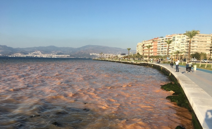 İzmir’de denizin rengi değişti, vatandaşlarda şaşırdı