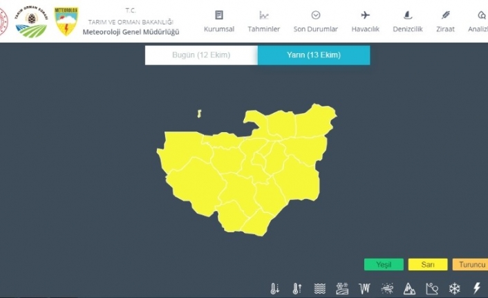 Meteorolojiden Bursa için sarı uyarı