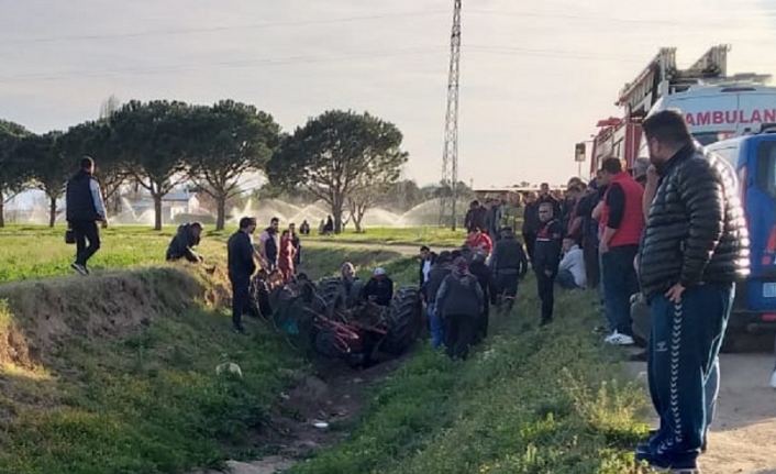 Ayvalık'ta traktör kazası; 1 ölü