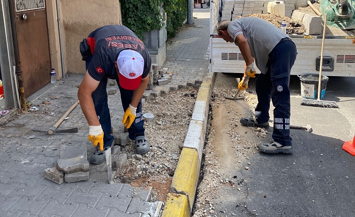 Karesi'de yol çalışmaları devam ediyor