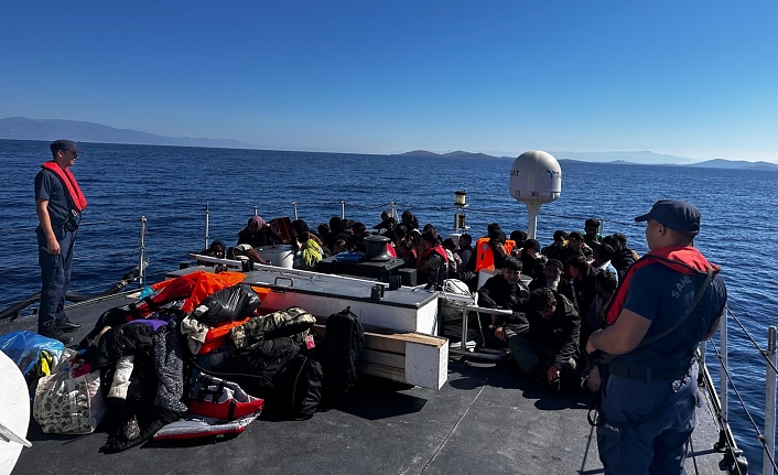 Ayvalık’ta 33’ü çocuk 44 düzensiz göçmen yakalandı