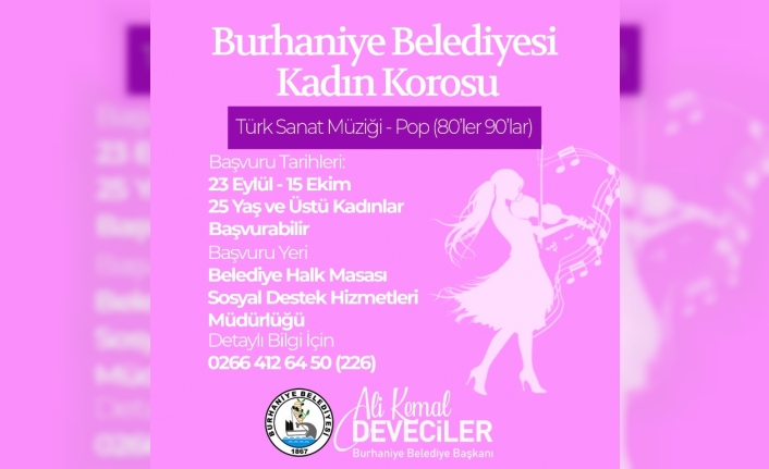 Burhaniye Belediyesi Kadın Korosu kuruyor