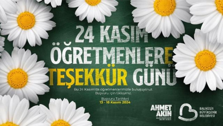 24 Kasım’da Öğretmenlere Teşekkür buluşması 