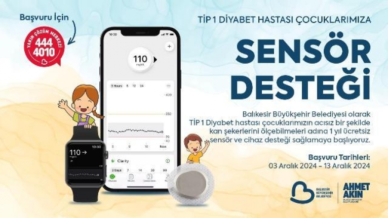 Balıkesir Büyükşehir'den diyabetli çocuklara ücretsiz cihaz desteği 