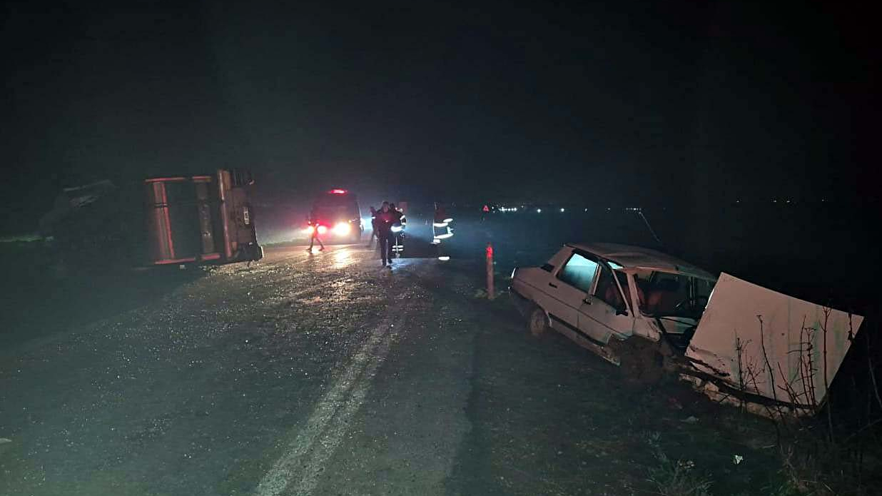 Balıkesir Manyas’ta zincirleme kaza: 2 yaralı