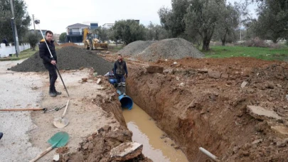 Burhaniye'de yarım asırlık kanalizasyon hattı yenileniyor