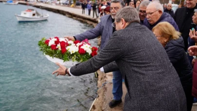 Ayvalık’ta mübadelenin 102. yılı anısına çelenk bırakıldı