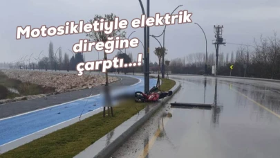 Edremit’te motosiklet sürücüsü feci şekilde can verdi