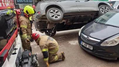 Bandırma’da şaşkınlık veren kaza, ucuz atlatıldı