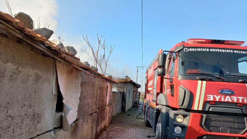 Bandırma’da kalorifer dairesinde yangın