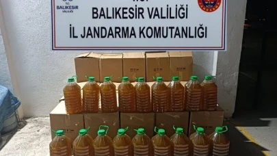 Havran’da sahte zeytinyağını satamadan jandarmaya yakalandı