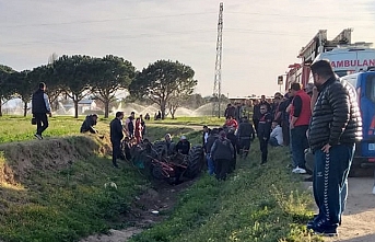 Ayvalık'ta traktör kazası; 1 ölü