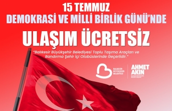 Büyükşehir, 15 Temmuz’da ulaşımı ücretsiz yaptı