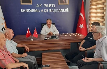 AK Parti İlçe Başkanı Göksel Karlahan'a ziyaretçi akını