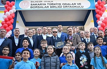 Ayvalık'ta TOBB Sakarya Ortaokulu törenle açıldı