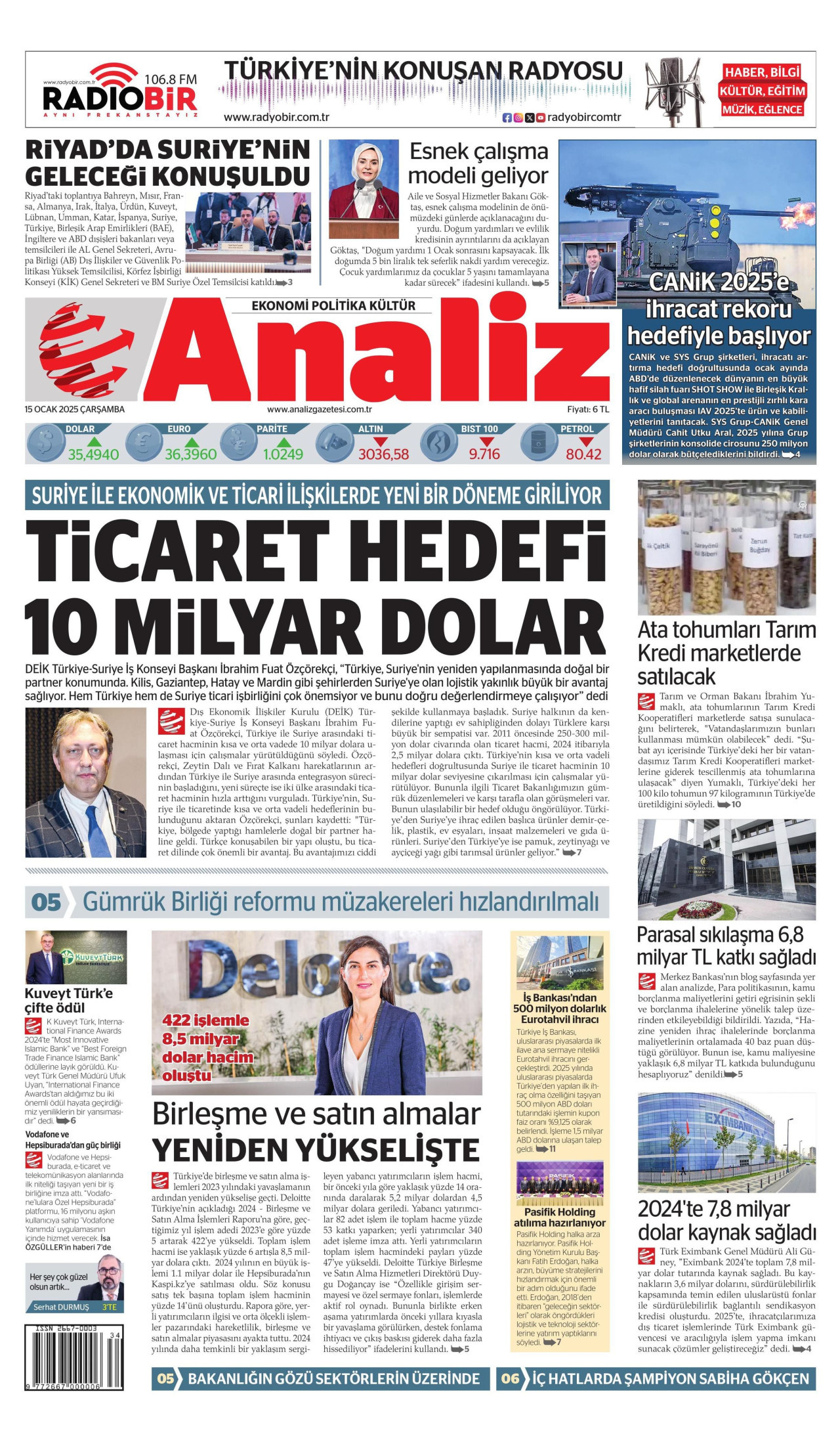 ANALİZ Gazete Manşeti