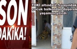 Edremit'te 2,5 yaşındaki çocuk balkondan düştü. Anne fenalık geçirdi. BALIKESİR