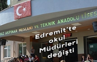 Edremit'te 16 okul müdürünün görev yeri...